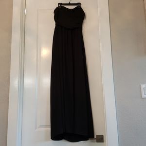 Black sweet heart neck strapless maxi dress